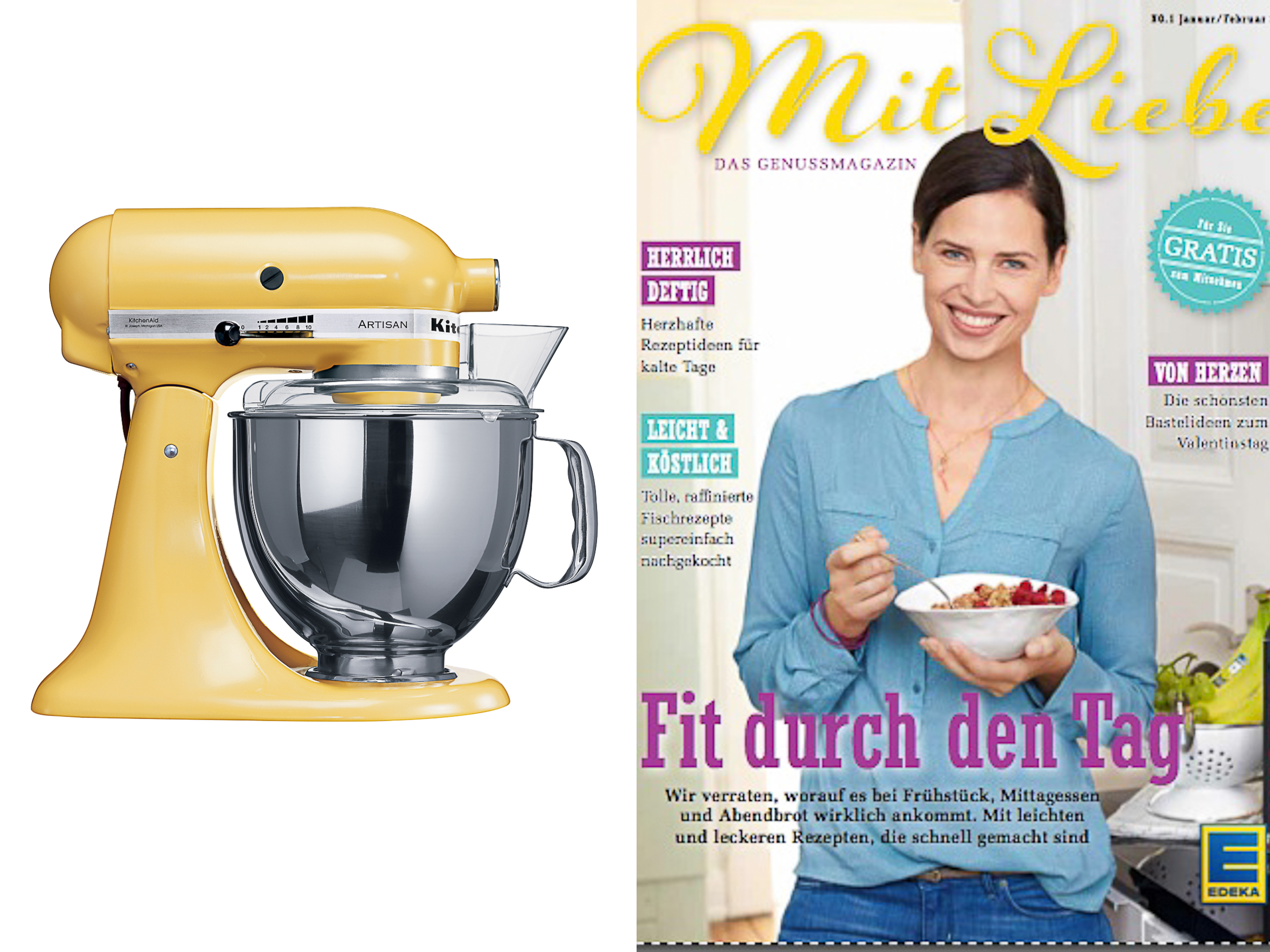 EDEKA Mit Liebe Gewinnspiel Artisan KitchenAid pastellgelb Zuckerzimtundliebe Lieblingsseite