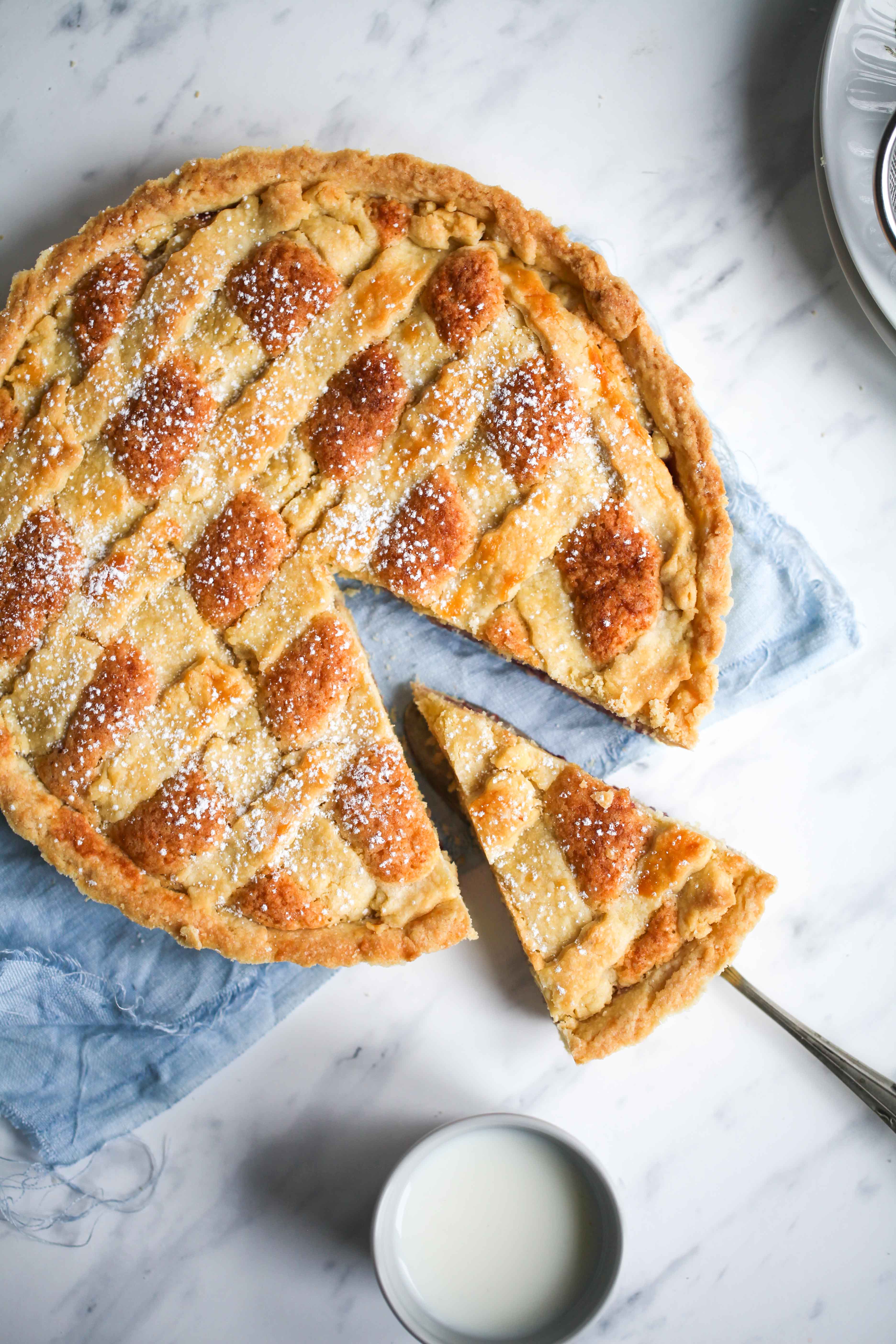 Bakewell Tart Mandeltarte Frangipanetarte Marmeladentarte Rezept Zuckerzimtundliebe Foodblog Tart Slice