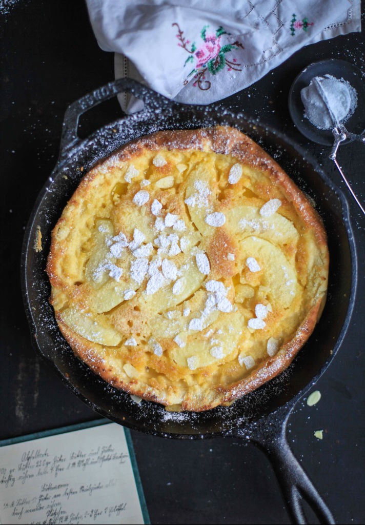Apfel Ofen Pancake Apple Dutch Baby Puffed Pancake Apfelpfannkuchen Rezept bester Pfannkuchen Zuckerzimtundliebe Foodblog Frühstück Frühstücksglück Frühstücksidee