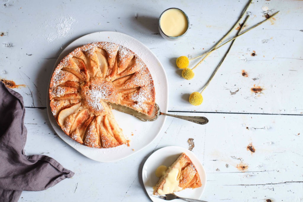 Birnenkuchen Nusskuchen Zimtbirne Kuchen backen Kuchenrezept einfacher Kuchen Zuckerzimtundliebe Herbstkuchen Birnenrezepte