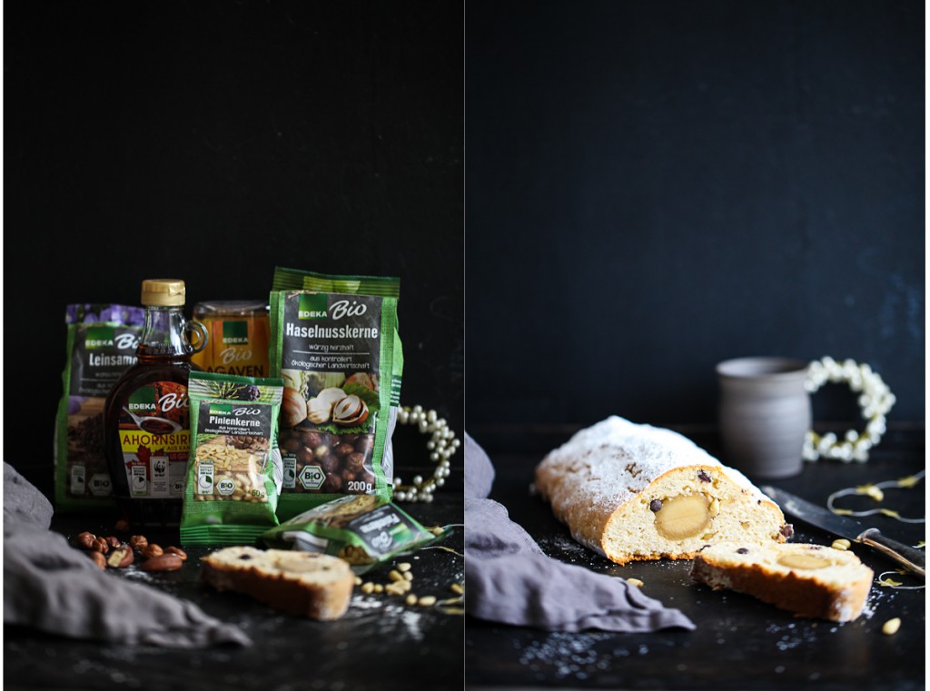 Quarkstollen einfacher Weihnachtsstollen Rezept zuckerzimtundliebe EDEKA Merry X-Nuts Pinienkerne