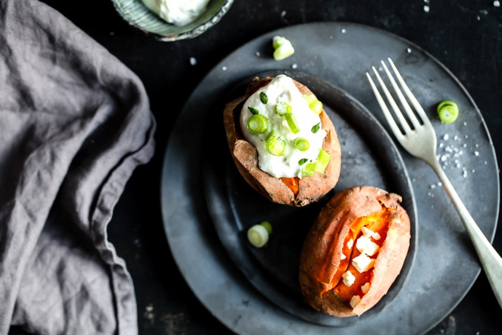 Ofen Suesskartoffel aus dem Backofen Ofenkartoffel Süsskartoffelrezept einfaches mittagessen oven baked sweet potato recipe zuckerzimtundliebe was koche ich heute