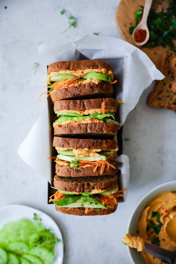 Süsskartoffel Hummus Sandwich Rezept Stulle der Woche wie macht man Hummus selber Süsskartoffel rezept sandwichrezepte edeka saatenbrot zuckerzimtundliebe foodblog sandwichideen foodphotography food styling virginia horstmann