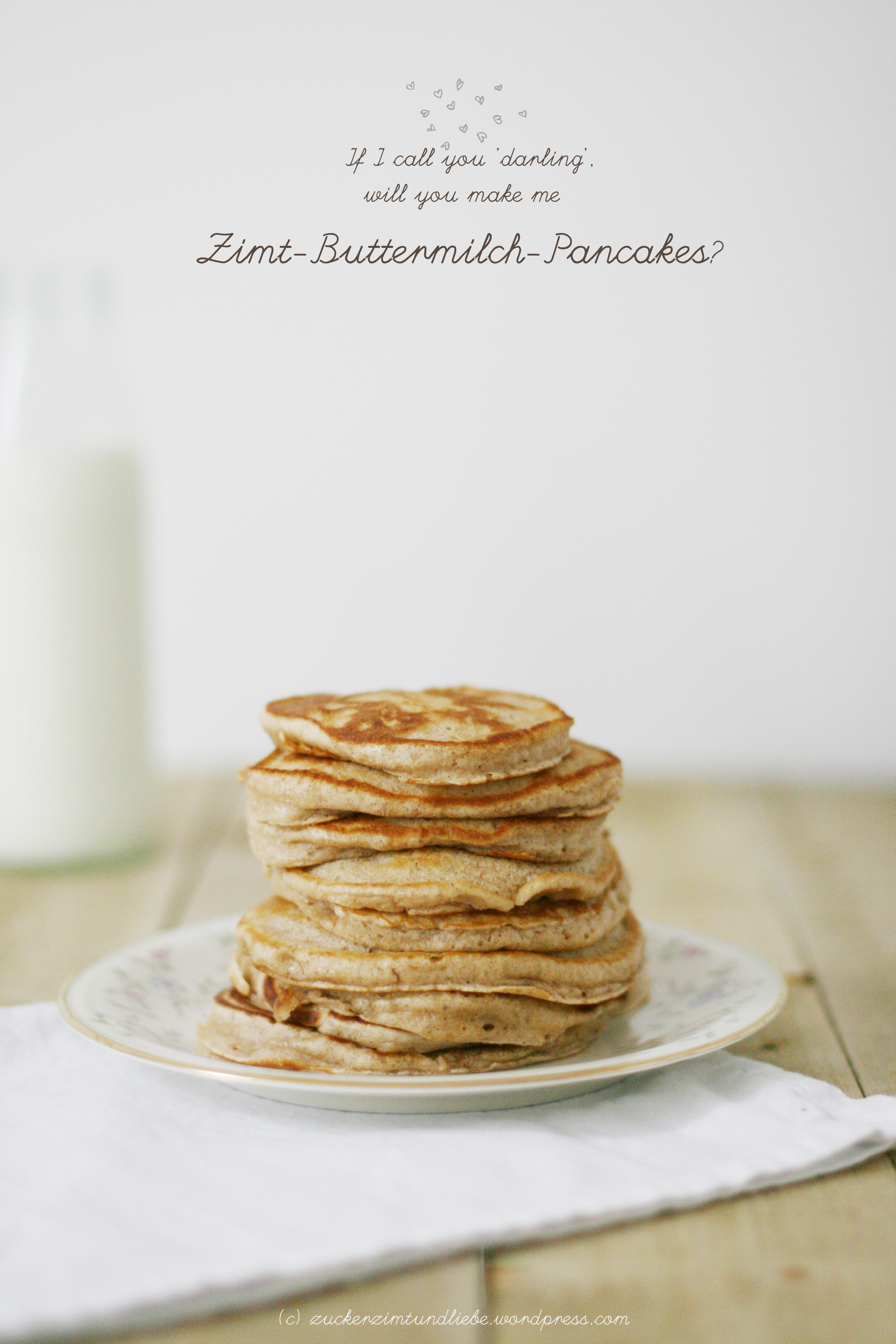 Zimt-Buttermilch-Pancakes mit Sternenhimmel