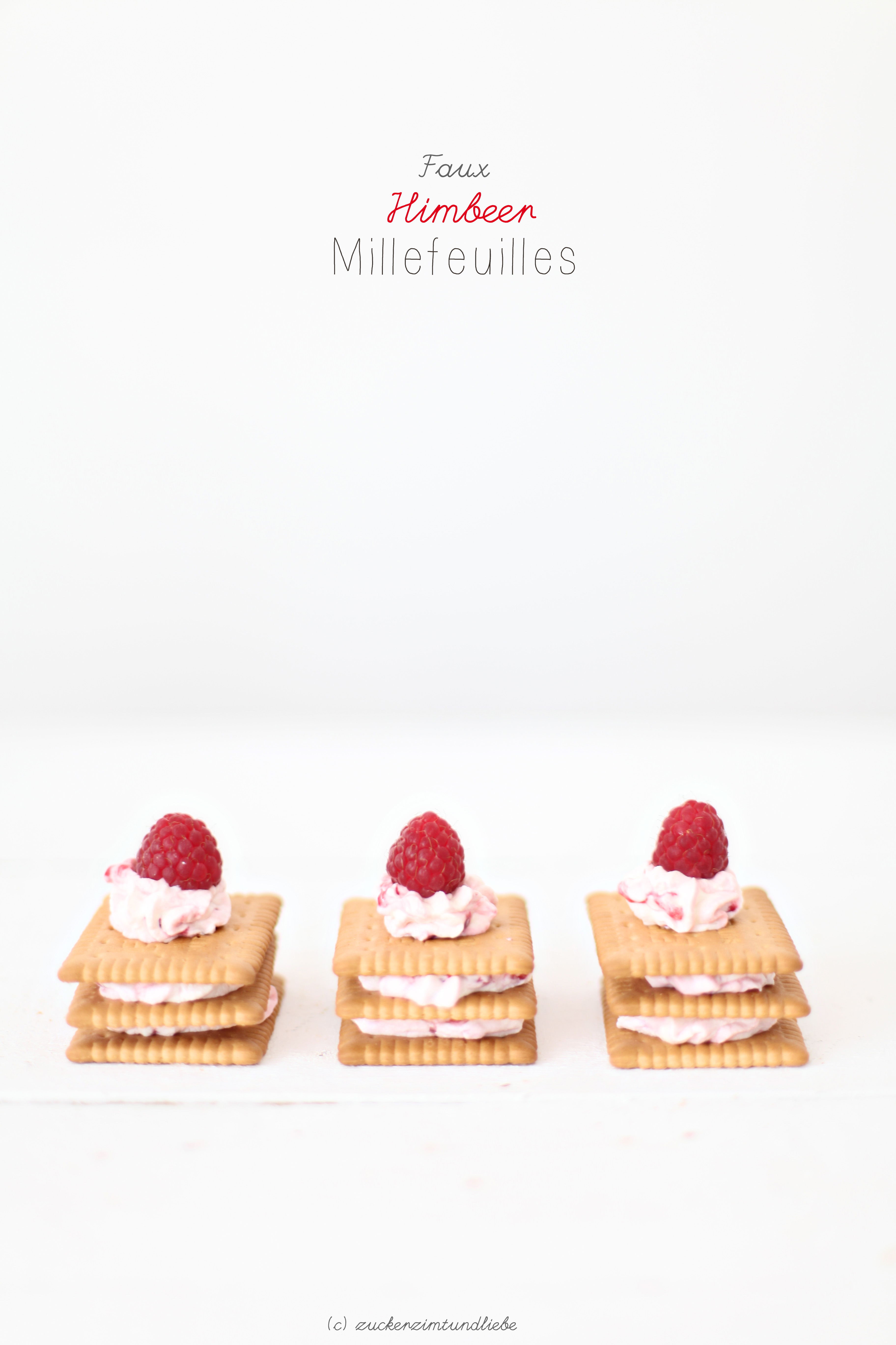 Butterkeks – Millefeuilles mit Himbeerfrischkäsecreme – die süßeste kleine Schummelei, seit es 52-Zacken-Kekse gibt