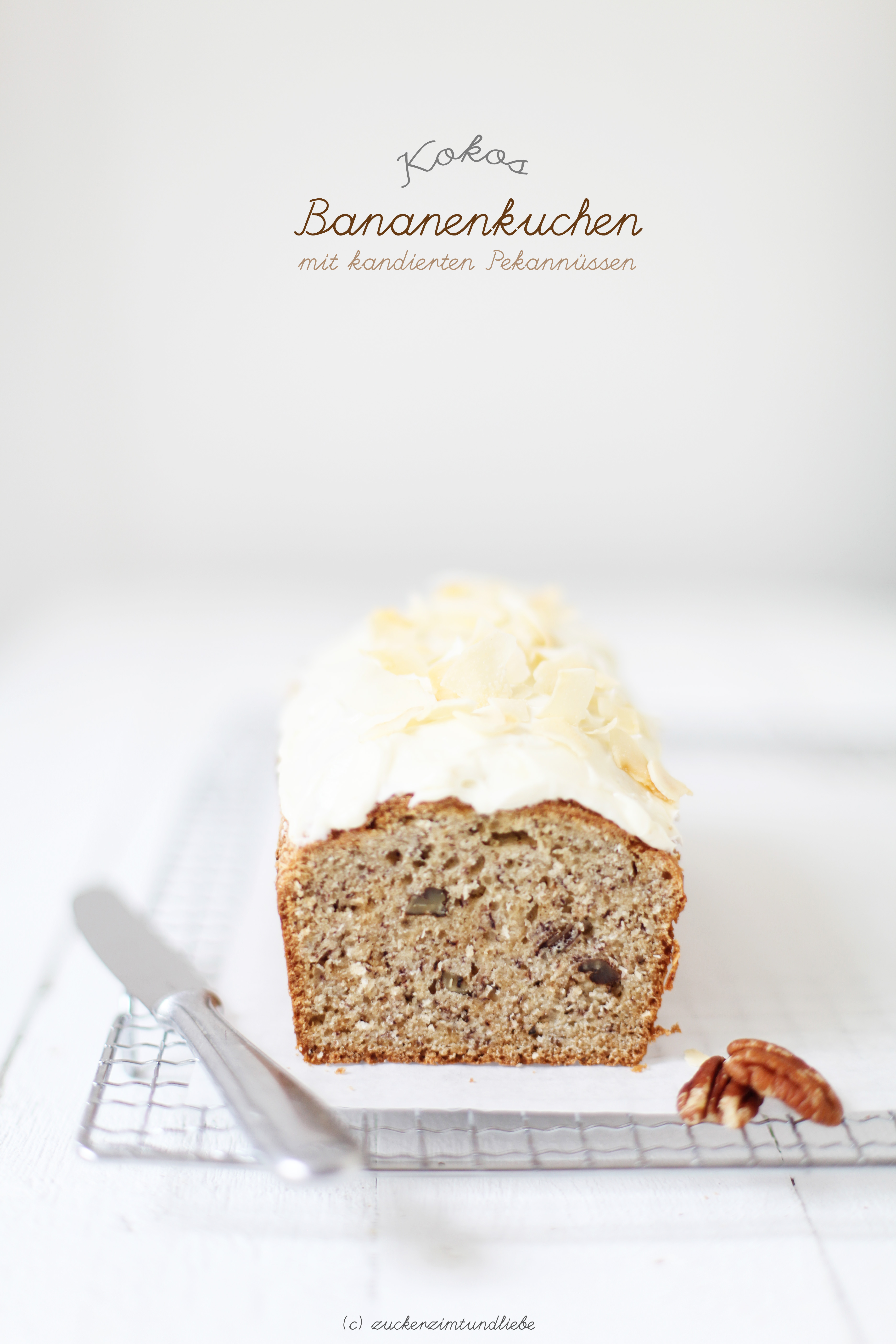 Kokos Bananenkuchen mit Pekannüssen und eine virtuelle Entführung ins Urlaubsparadies…