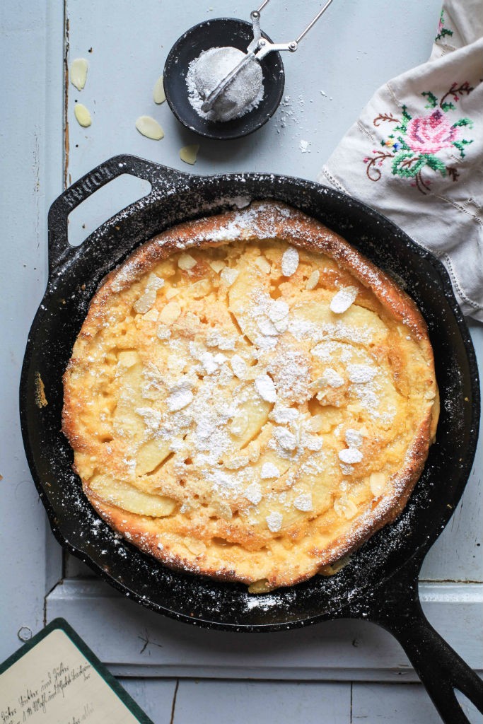 Apfel Ofen Pancake Apple Dutch Baby Puffed Pancake Apfelpfannkuchen Rezept bester Pfannkuchen Zuckerzimtundliebe Foodblog Frühstück Frühstücksglück Frühstücksidee