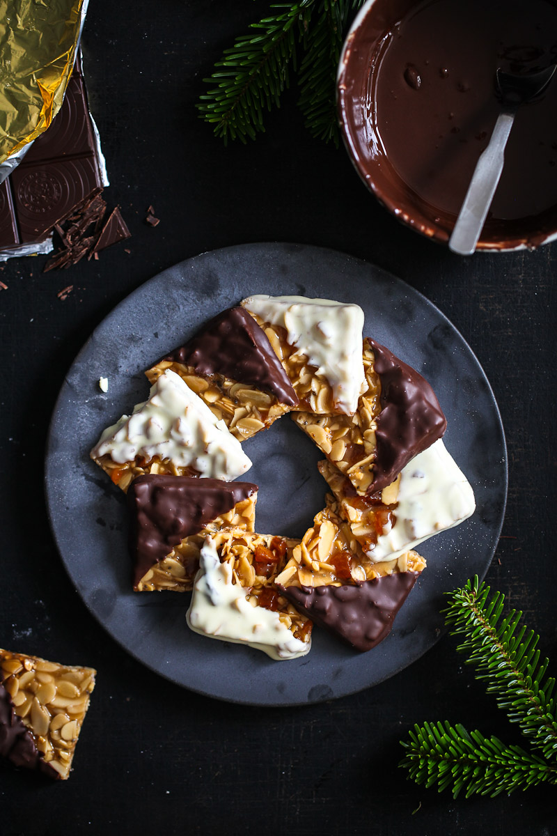 Rezept Florentiner weihnachtskekse zuckerzimtundliebe deli magazin deli dreierlei nussplätzchen florentine cookies foodstyling