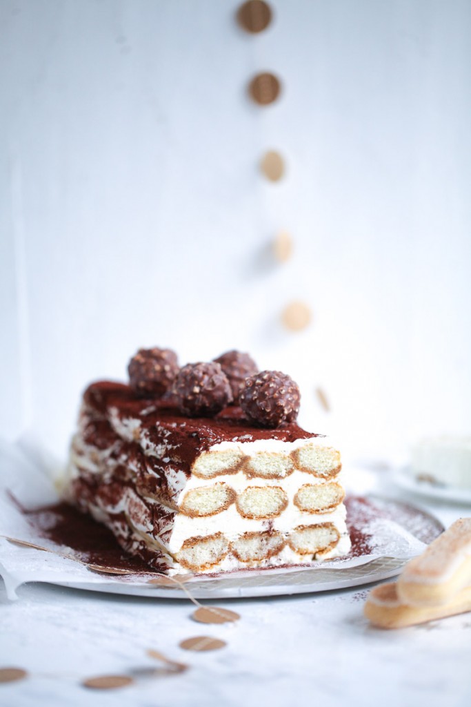 Tiramisu Semifreddo Eis Rezept Zuckerzimundliebe Ferrero Rocher Löffelbiskuits Mascarpone Kahlua Likör Kakao Weihnachtsdessert Idee