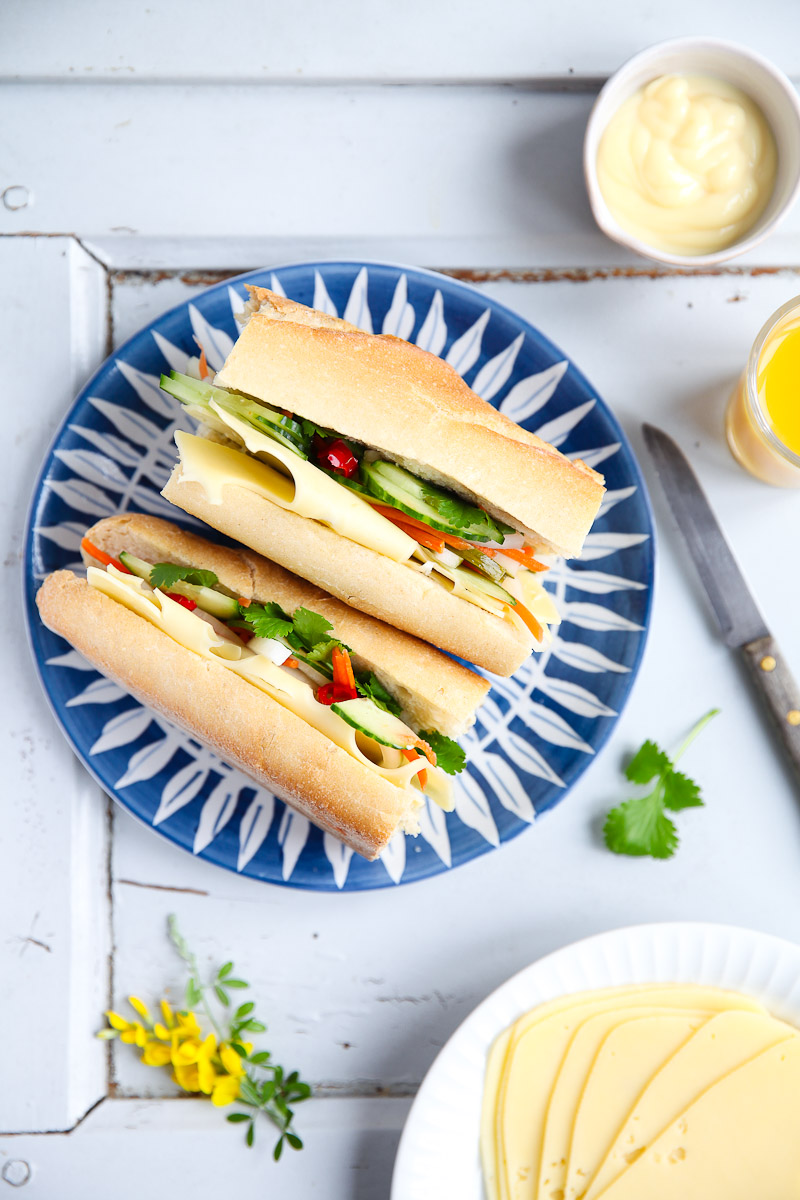 Banh Mi Sandwich mit Leerdammer und ein Gewinnspiel – Käsestulle mal anders #wirkäsebroten (enthält Werbung)