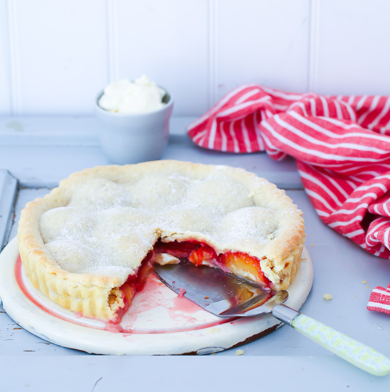 Ein verstecktes Pflaumen Pie Rezept mit oder ohne Marzipan – plum pie recipe