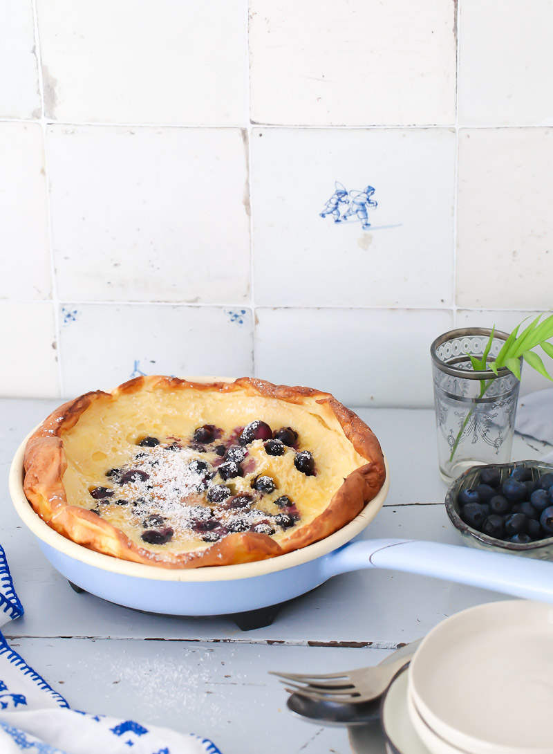 Blaubeere Pfannkuchen aus dem Backofen – Blueberry dutch baby Rezept