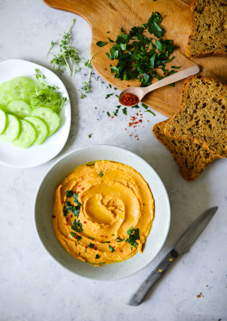 Suesskartoffel hummus rezept sweet potato hummus recipe foodstyling the feedfeed the kitchen food 52 grams