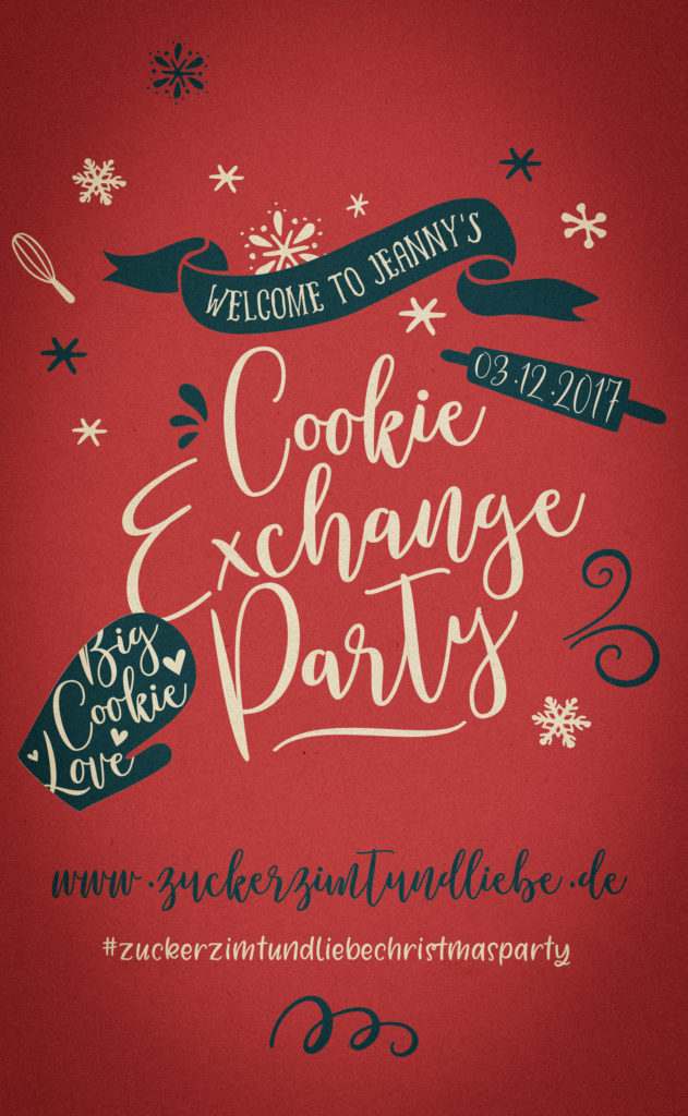 Zuckerzimtundliebe blog weihnachtskeks cookie party weihnachtsplätzchen schwarz weiß gebaeck einfacher muerbeteig