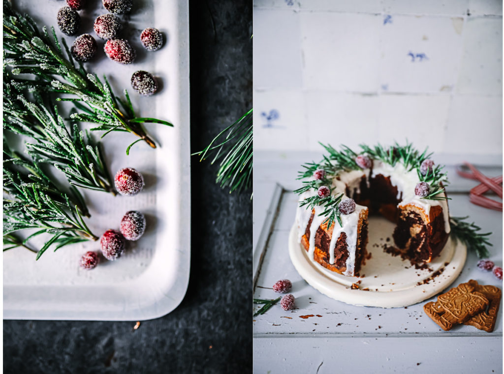 Backrezept Spekulatius Gugelhupf Marmorkuchen Rührteig Weihnachtskuchen speculaas bundt marble cake gezuckerte cranberries zuckerzimtundliebe foodstyling foodblog christmas bundt cake