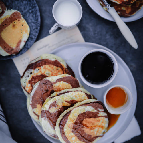 Zebrapancakes Pancake Rezept fluffige Pfannkuchen Kakao Schoko pancakes rezept amerikanische pancakes zuckerzimtundliebe foodblog backblog foodstyling food photography