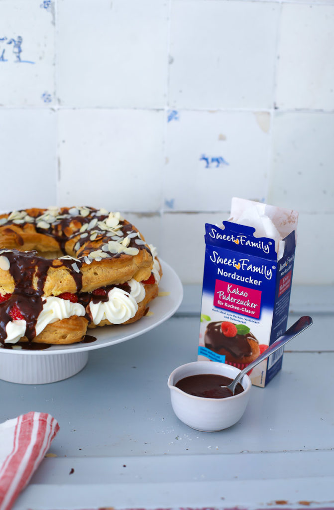 Rezept Paris Brest Brandteig Windbeutel Kranz eclair wie macht man Brandteig Backschule Cheesecake Füllung Erdbeeren Kuchen zum Muttertag Erdbeerkuchen zuckerzimtundliebe foodblog backblog foodstyling