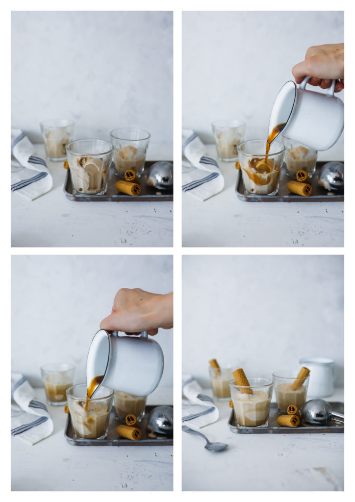 Affogato Rezept Eis mit Kaffee Eiskaffee Tchibo Caffè Blonde zuckerzimtundliebe sommergetränk Dessert zuckerzimtundliebe Foodblog Backblog