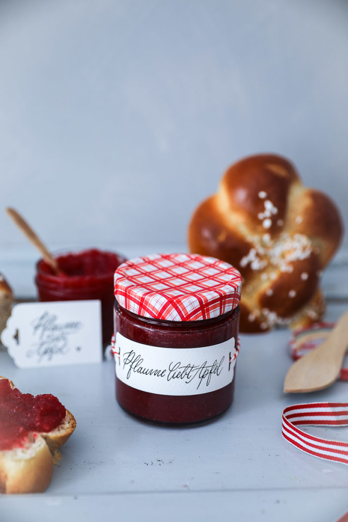 Pflaume Apfel Marmelade Marmeladenrezepte Konfitüre 3:1 Diamant Gelierzucker Pflaumenmus selber machen canning apple plum jam recipe zuckerzimtundliebe foodblog foodstyling