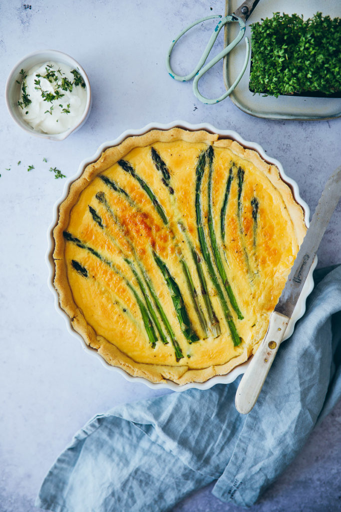 Spargel Tarte Quiche spargelrezepte grüner spargel asparagus tart recipe mittagessen rezept einfaches rezept foodstyling foodstylist foodblog zuckerzimtundliebe cookfeed food52
