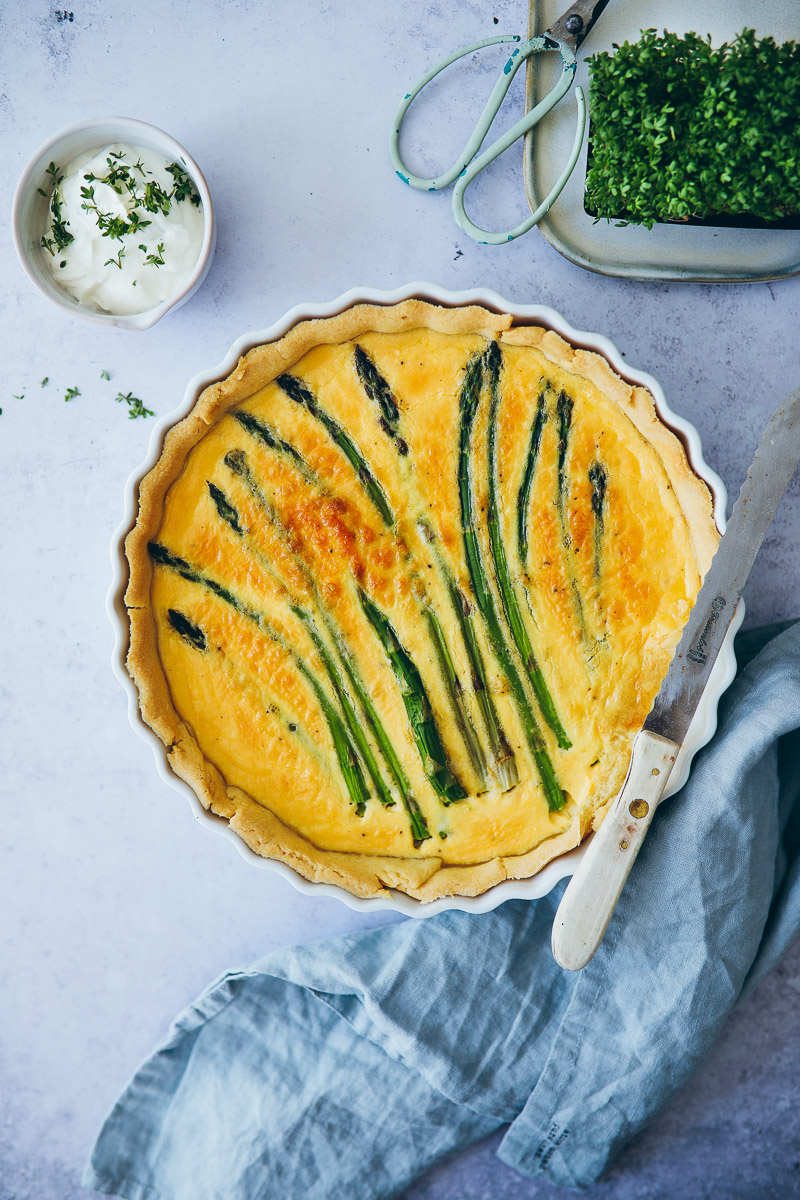 Einfaches Rezept für Grüner Spargel-Tarte – asparagus tart recipe