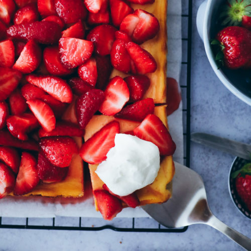 Erdbeer Kaesekuchen blech cheesecake strawberry baking sommerkuchen erdbeerkuchen quark käsekuchen foodstylist food styling food photography bakefeed zuckerzimtundliebe