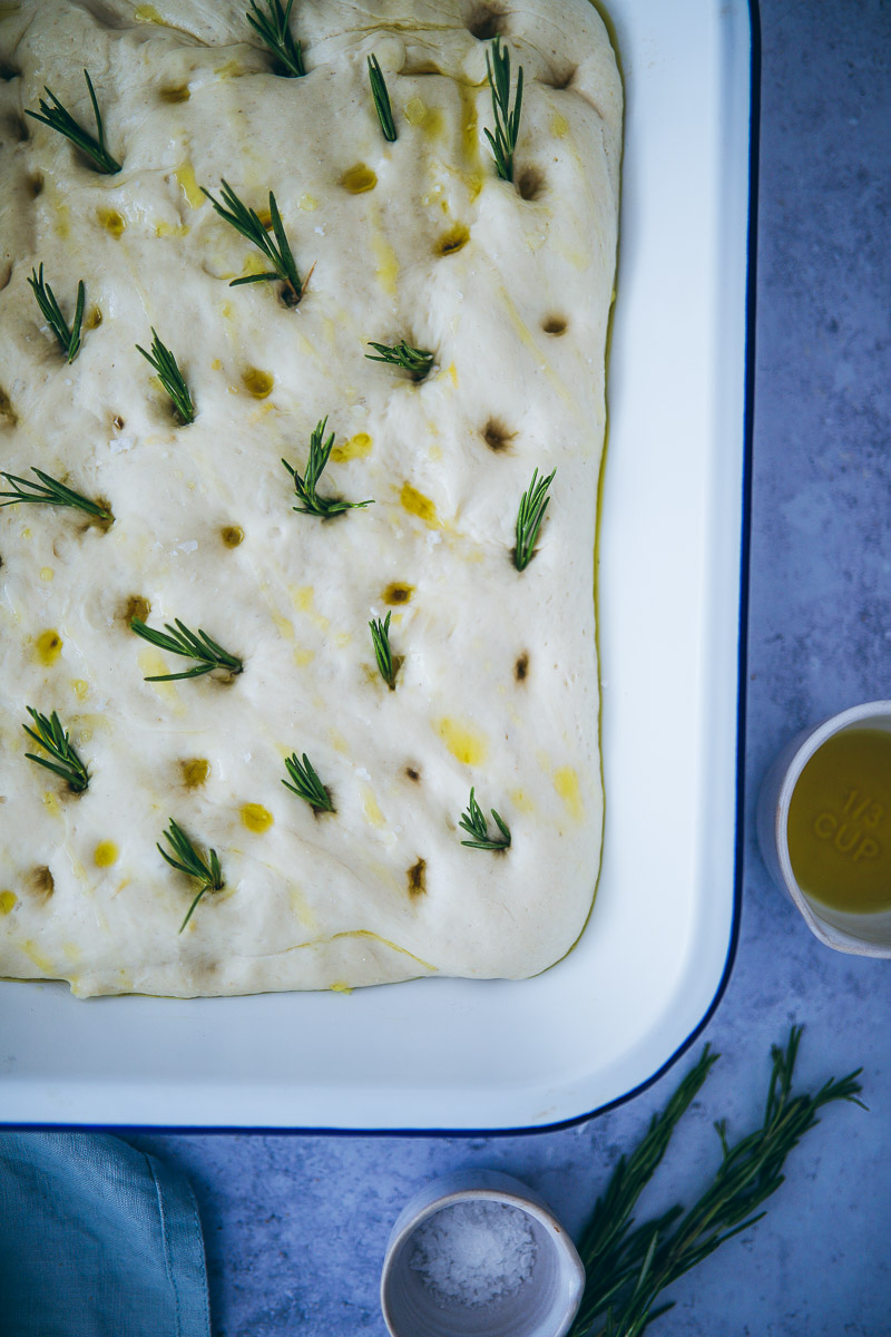 Rezept für Zitronen-Rosmarin Focaccia