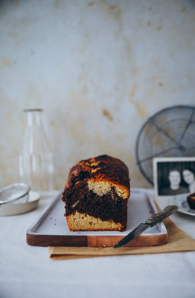 Marmorkuchen Bananenbrot Rezept marble banana bread loaf cake zuckerzimtundliebe backblog food styling food photography einfacher kuchen backblog