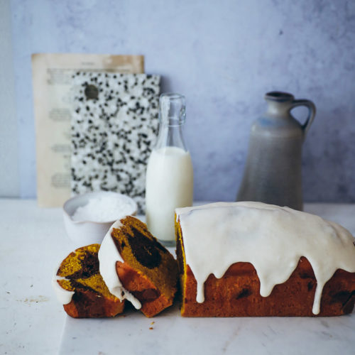 Kürbisbrot Kürbiskuchen Pumpkin bread zimtglasur cinnamon glaze marble cake marmorkuchen einfacher kastenkuchen zuckerzimtundliebe food styling food photography bakefeed loaf cake fall baking backen im herbst
