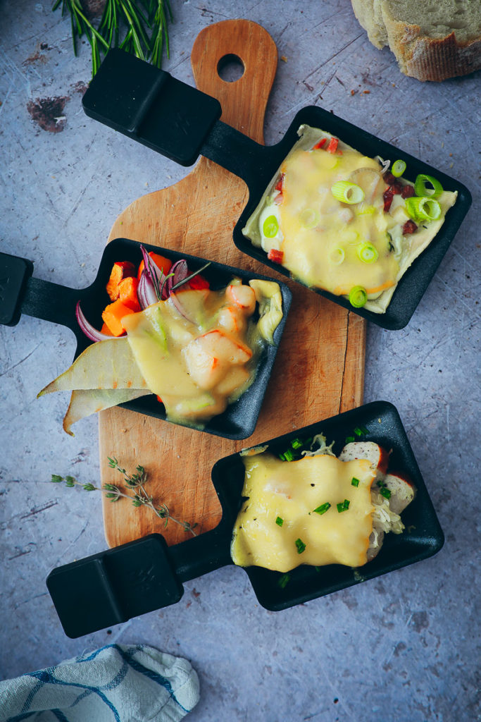 Raclette Ideen Rezepte Raclette Zutaten Milram Müritzer Pfännchen Foodstyling Partyessen Partyrezepte Food Photo zuckerzimtundliebe deutscher Foodblog
