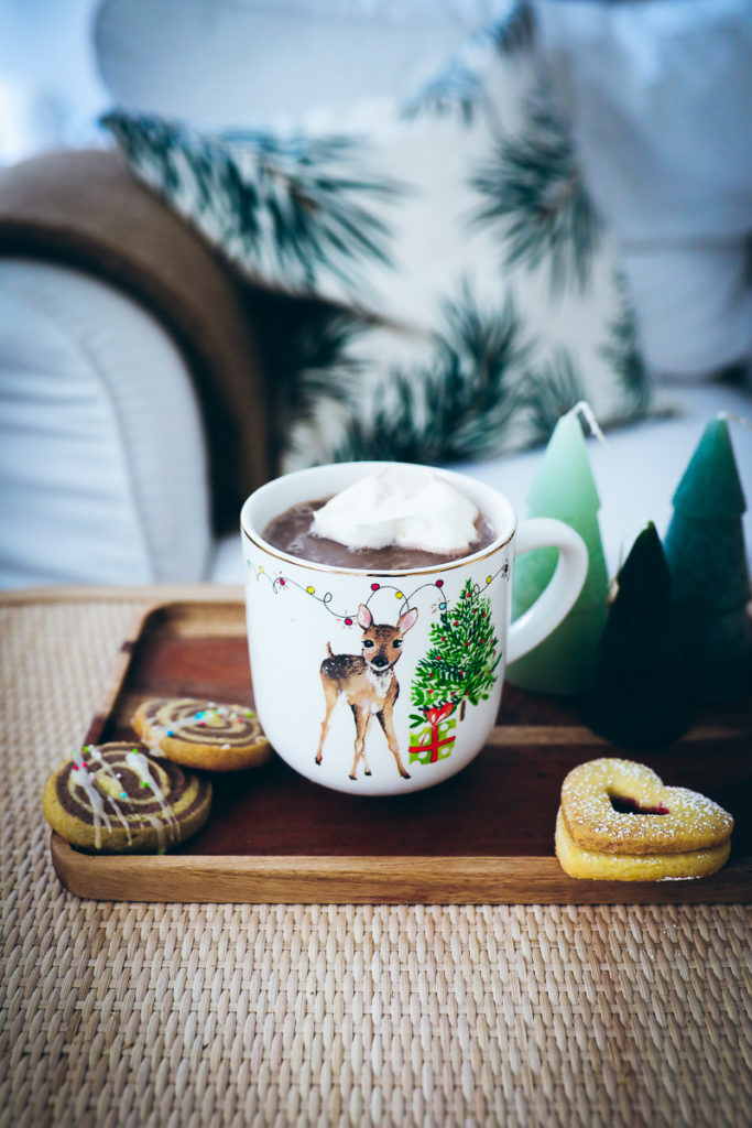 Tchibo Weihnachten weihnachtstisch weihnachtsteller zuckerzimtundliebe hot chocolate