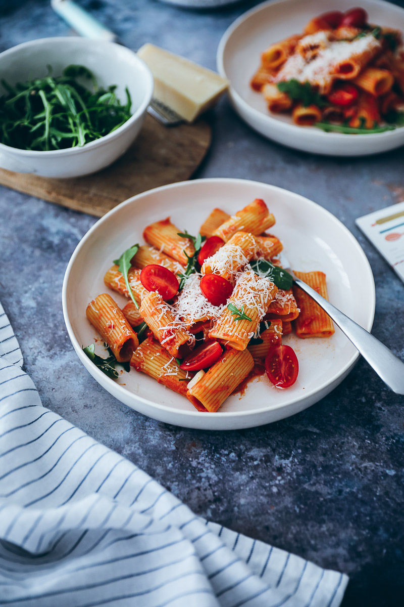 Rezept für Lieblingspastasauce mit Frischkäse und Rucola – cream cheese rucola pasta sauce