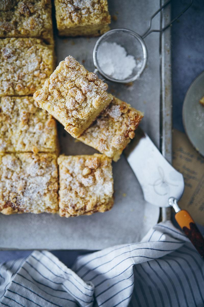 Rezept für Streuselkuchen vom Blech wie von Oma – crumble sheet cake recipe