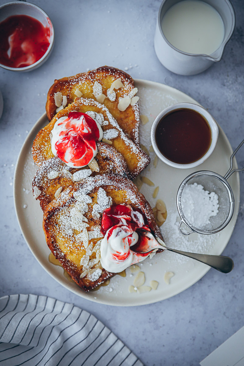 Rezept für Vanille French Toast aus Brioche – das wohl einfachste kleine Soulfood Frühstück