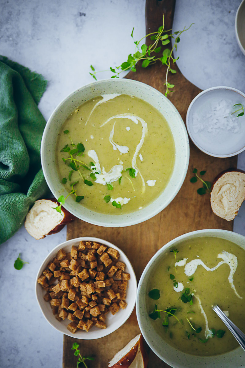 Ein Rezept für Zucchini-Kartoffel-Suppe oder: Kochen mit dem neuen Bosch Cookit (enthält Werbung)