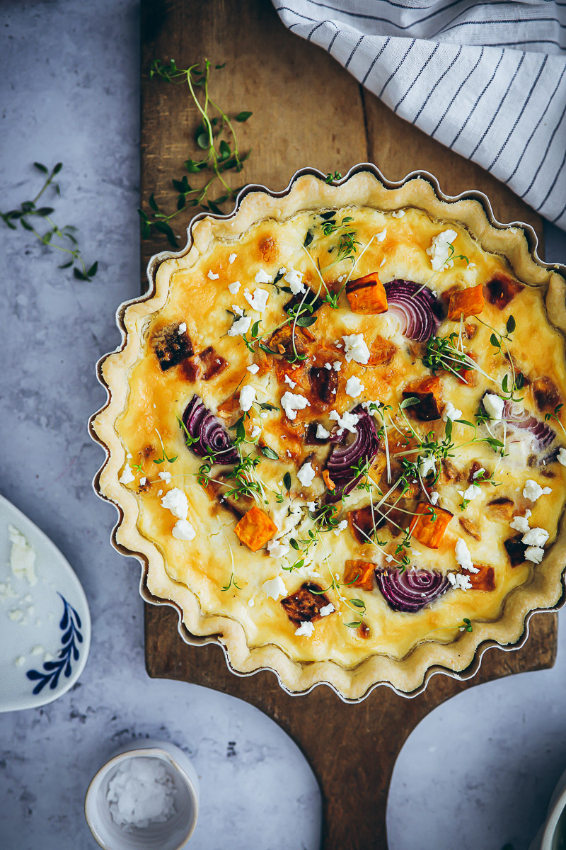 Über ein Rezept für Süsskartoffel-Feta-Quiche und mein Bosch Cookit Test-Fazit (enthält Werbung)
