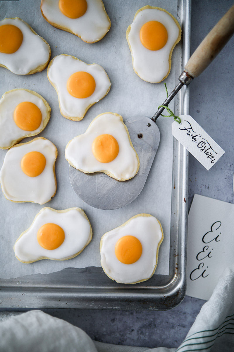 Rezept für Oster-Spiegelei-Cookies