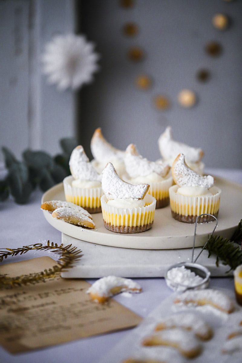 Vanillekipferl Cheesecake Muffins Rezept