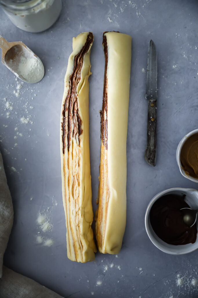 Schokoladen Erdnussbutter Babka Rezept