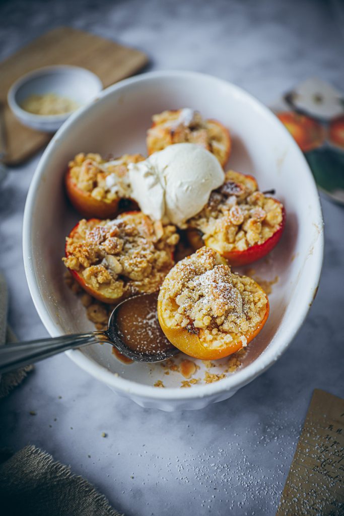 Ein Apple Crumble Rezept im Bratapfelformat