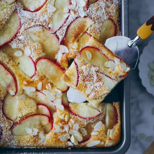 Apfel Pfannkuchen Rezept sheet pan apple pancakes Frühstück brunch rezepte einfache pancakes bakefeed feedfeed zuckerzimtudliebe foodblog backblog foodtographyschool foodstyling