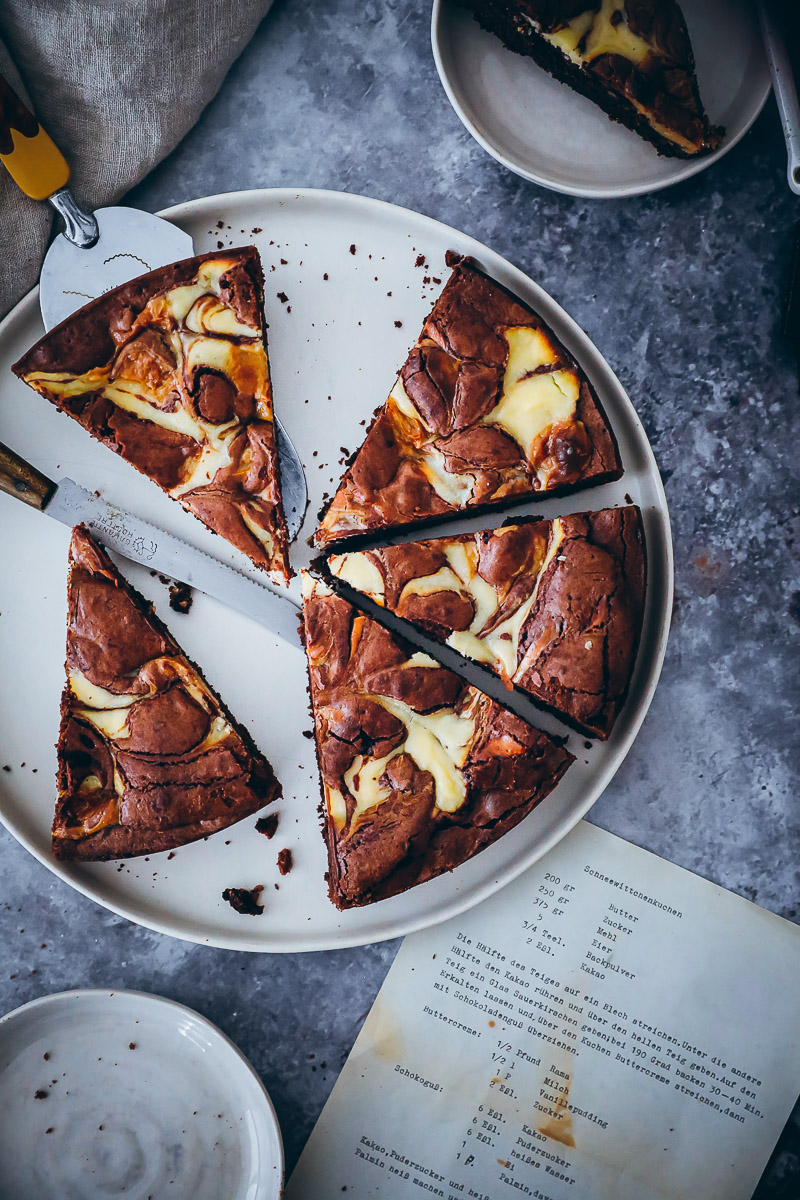 Cheesecake Brownie Kuchen Rezept mit Dulce de Leche
