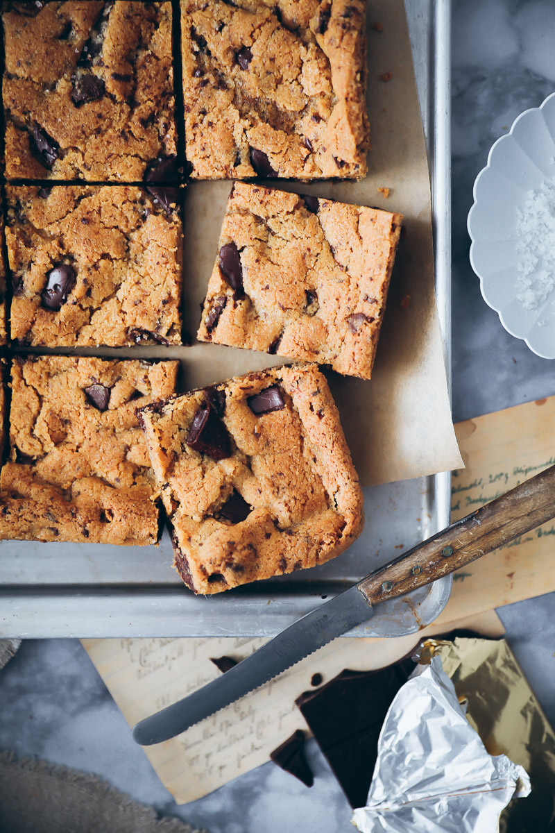 Chocolate Cookie Bars Rezept – Schoko Cookies mal in Quadratform