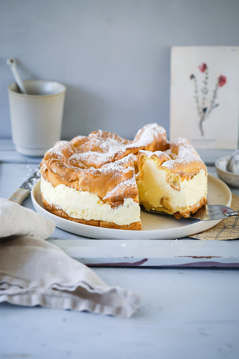 Karpatka Windbeutelkuchen-Rezept mit Puddingcreme-füllung