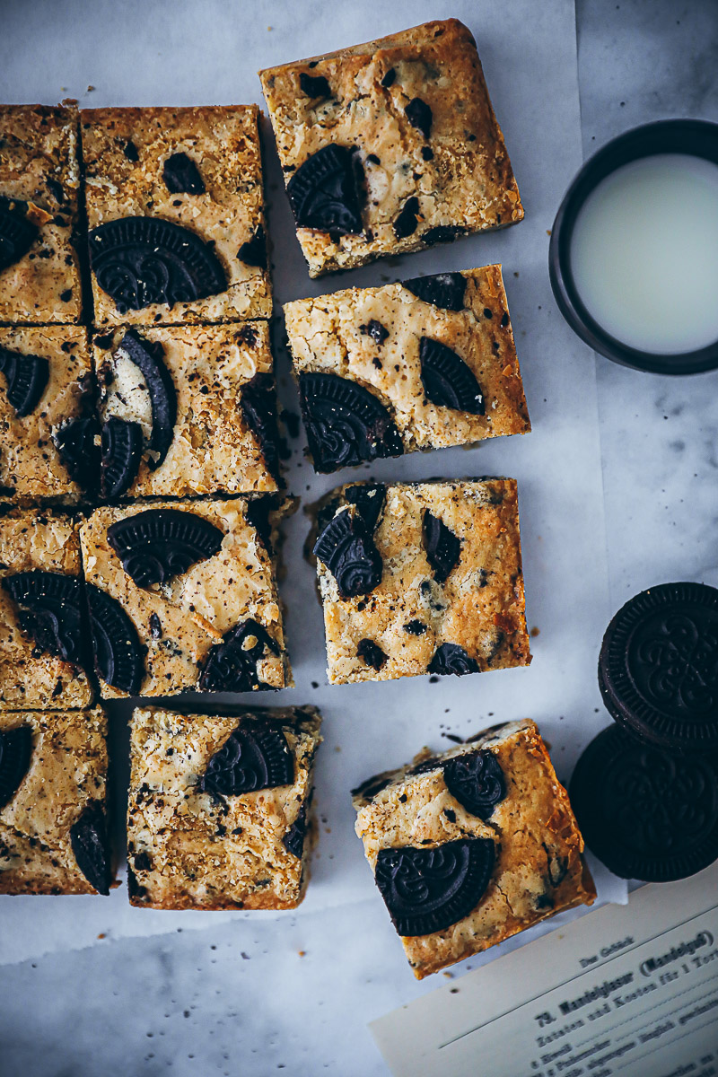 Oreo Blondies Rezept – Cookies and Cream Blondies