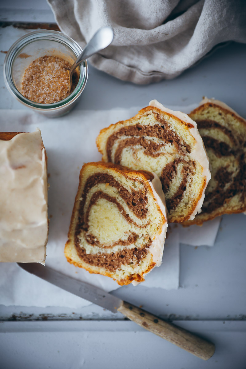Zimtschnecken Kuchen Rezept – cinnamon roll pound cake
