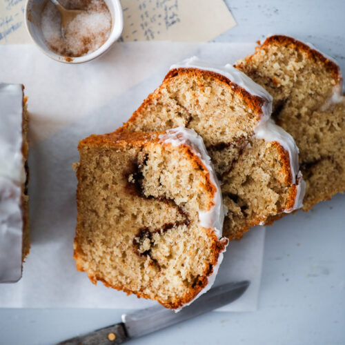 Zimt Swirl Bananenbrot Rezept cinnamon swirl banana bread recipe zuckerzimtundliebe bakefeed feedfeed nytcooking backrezept kastenkuchen german foodblog