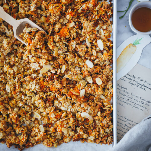 carrot cake granola rezept müsli selber machen osterfrühstück osterbrunch carrot granola recipe zuckerzimtundliebe feedfeed bakefeed foodstyling