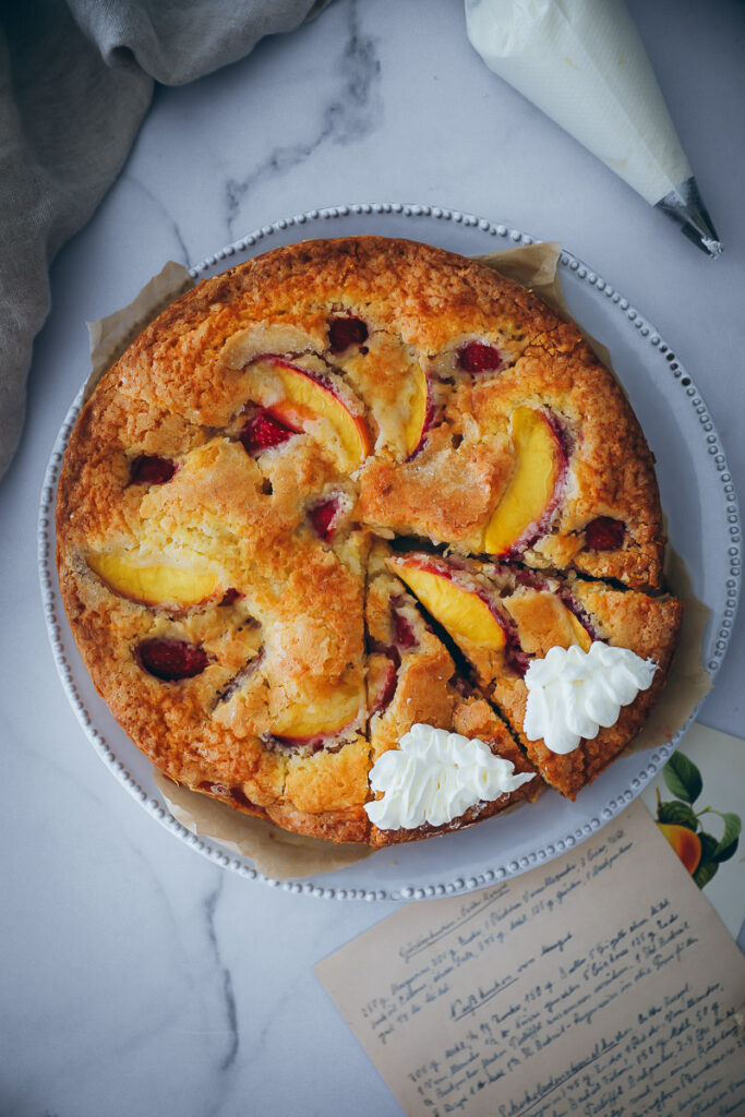 einfaches Nektarinenkuchen rezept pfirsichkuchen peach cake steinobst rezepte zuckerzimtundliebe backblog feedfeed bakefeed