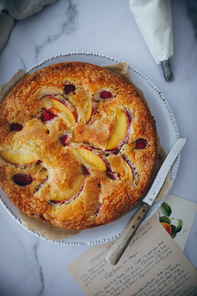 einfaches Nektarinenkuchen rezept pfirsichkuchen peach cake steinobst rezepte zuckerzimtundliebe backblog feedfeed bakefeed